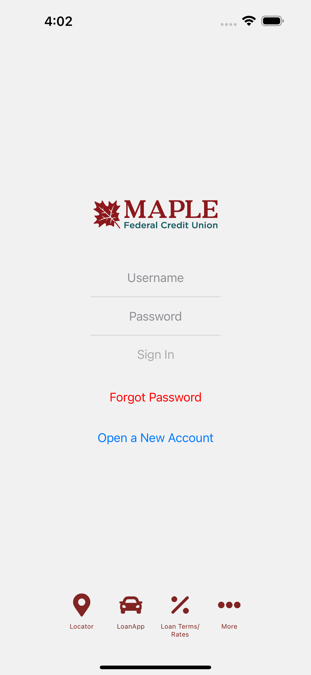 Instant Maple Mobile Banking