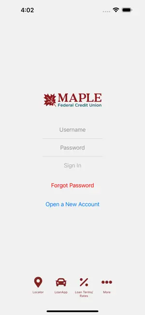 Instant Maple Mobile Banking screenshot 1