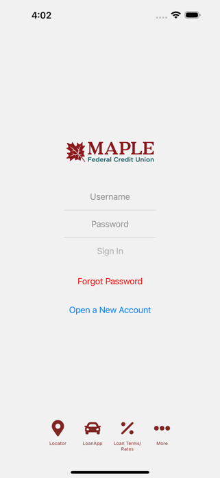 Instant Maple Mobile Banking Screenshot 1 of 5