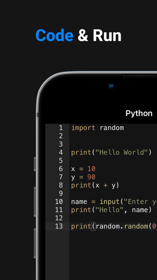 #1. Python 3 Coding IDE Learn Code (iOS) Göre: Maxim Svitavsky