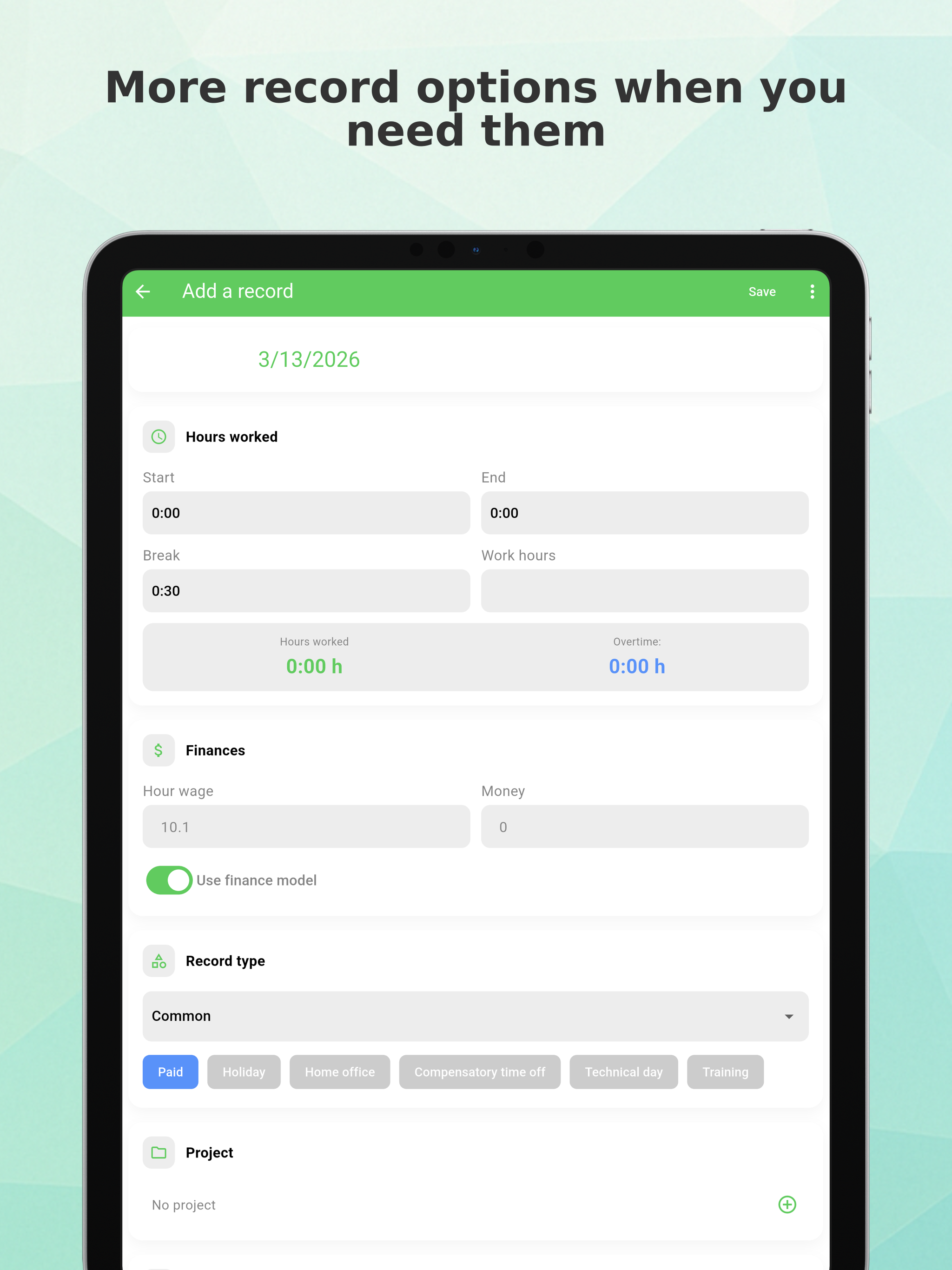 Working Timer - Timesheet