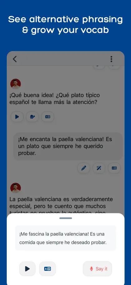 Screenshot 3 di 6 di Langua: AI language learning