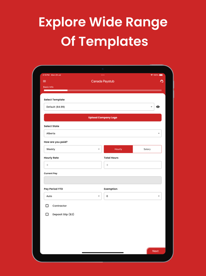 Canada Paystub Generator