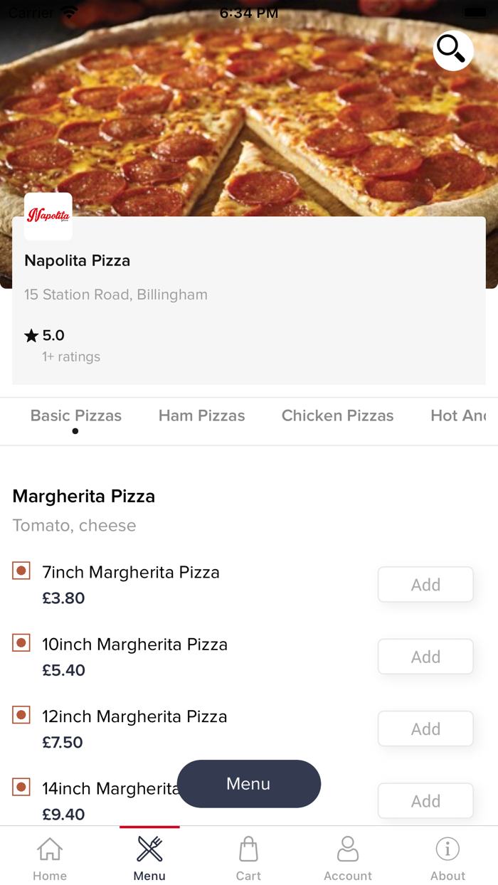 Napolita Pizza Online