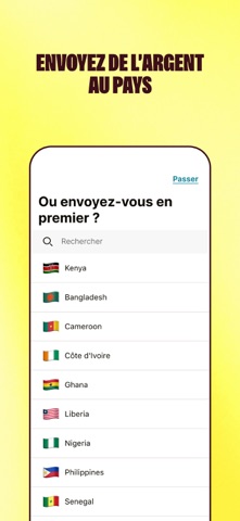 Sendwave : transferts d’argent App Store preview screenshot 2