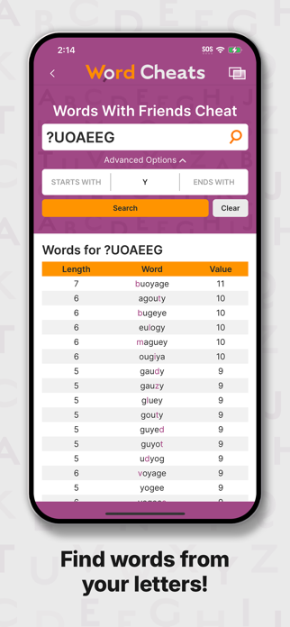Word Cheats - Solver & Tools Screenshot 3 of 4