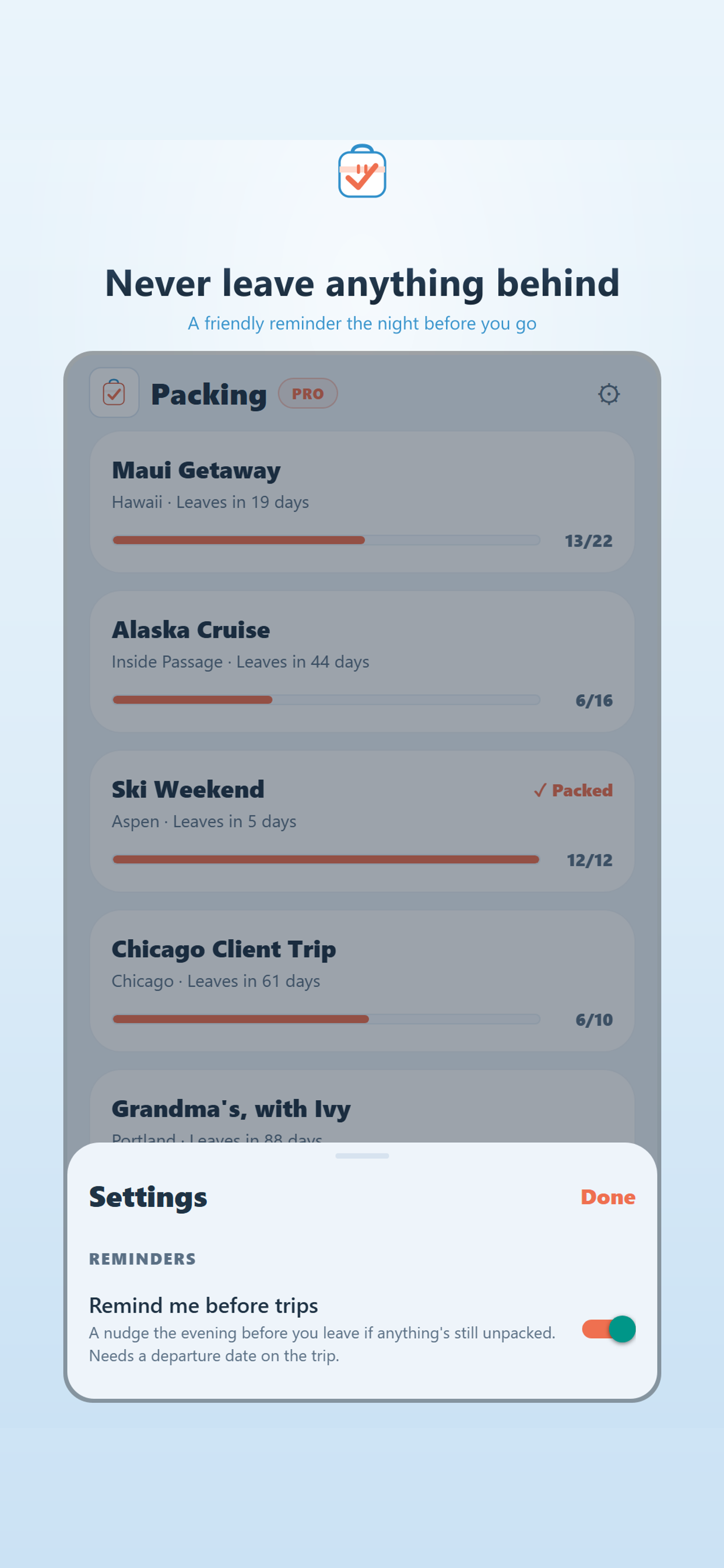 Packing List: Trip Checklist screenshot 6