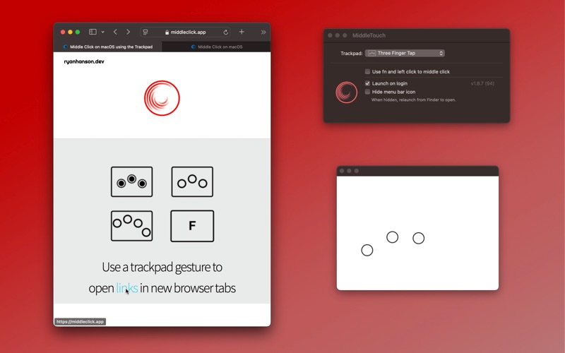 MiddleTouch app screenshot