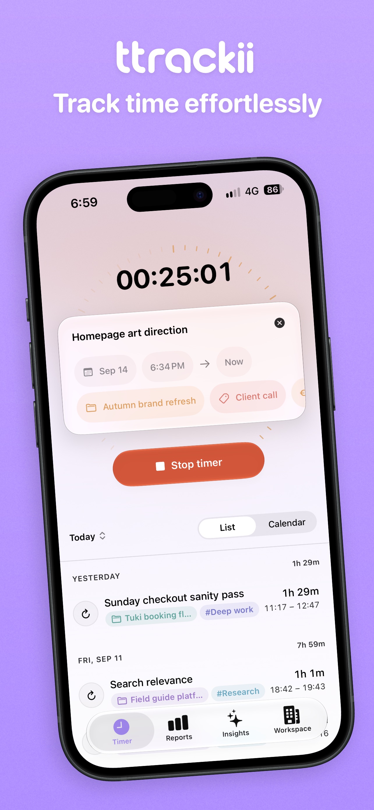 Screenshot 1 of ttrackii
