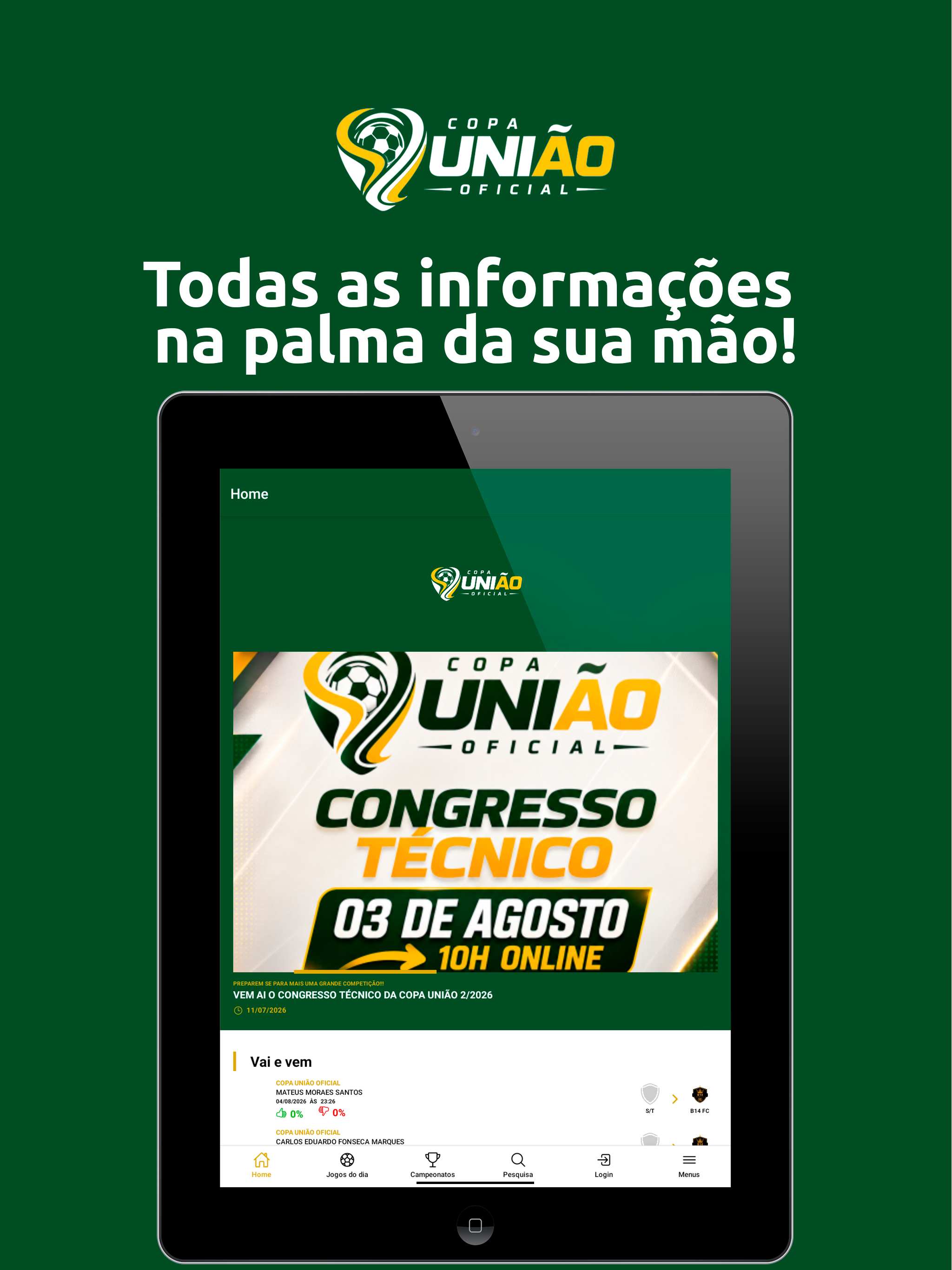 Copa União Oficial screenshot 2