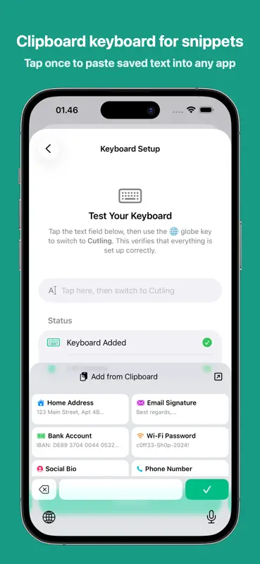 Cutling - Clipboard Keyboard screenshot 1 of 5