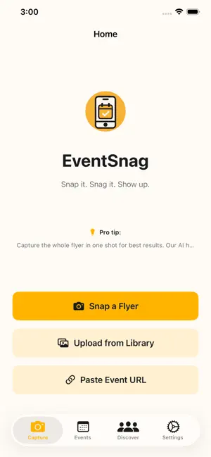 EventSnag screenshot 1