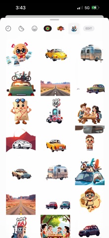 Road Trip Adventures Stickers iPhone screenshot