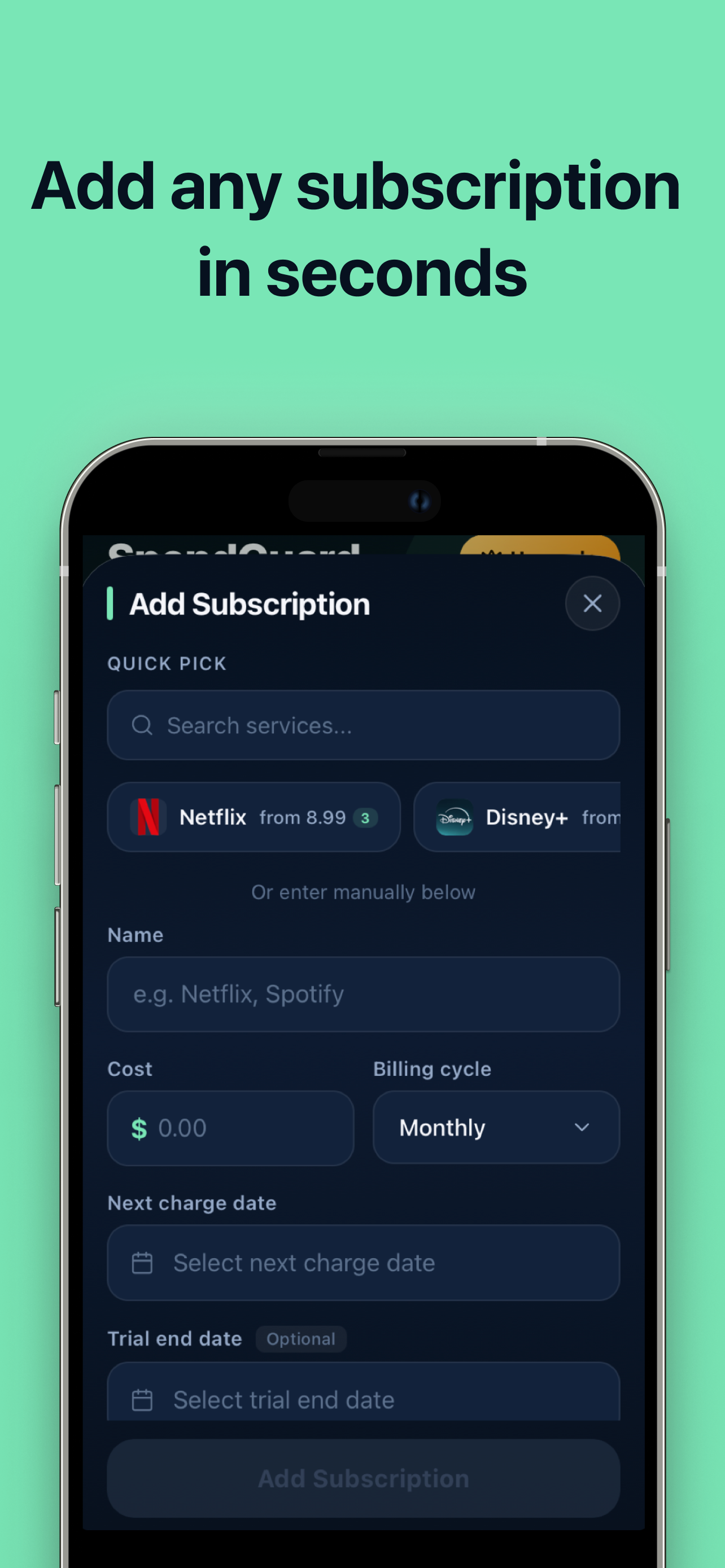 SpendGuard: Sub Tracker