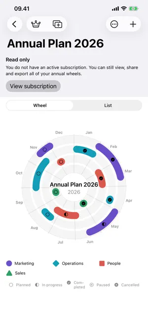 Årshjul screenshot 1