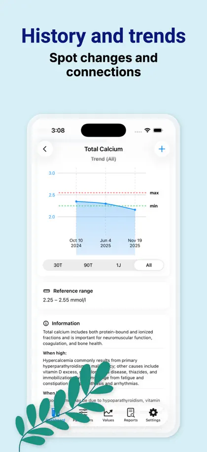 Screenshot 6 di 6 di LabTrack – Blood Test Tracker