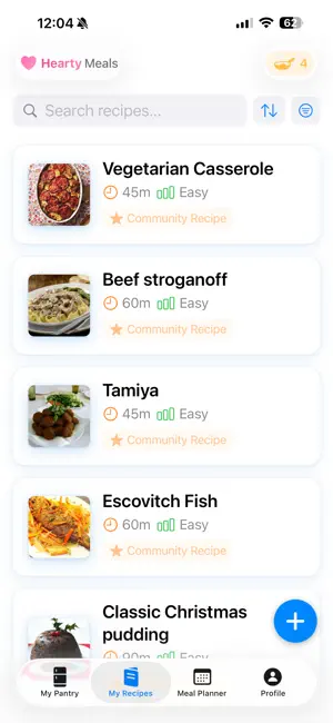 Hearty Meals: Family Recipes screenshot 2