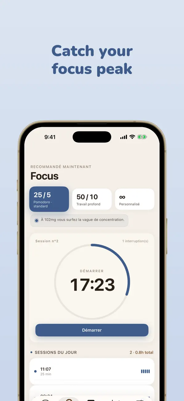 Screenshot #1 pour Caféine Tracker: Journal Café