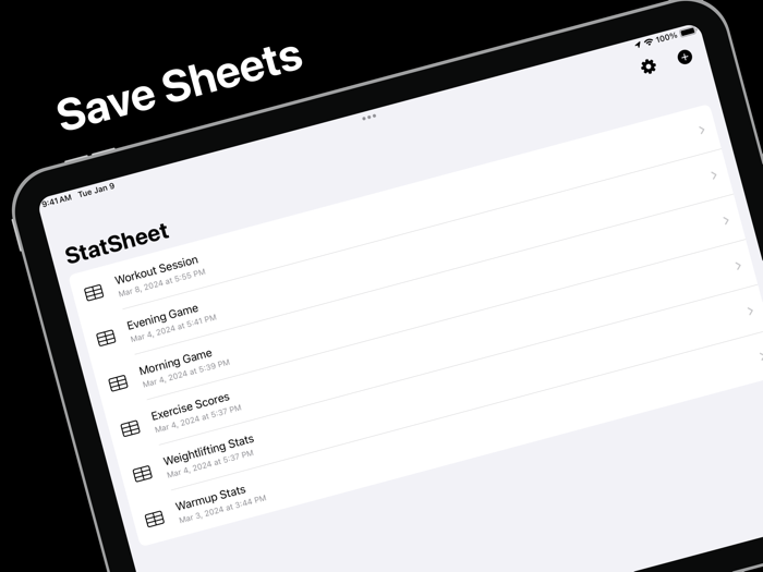 StatSheet - Track Game Stats