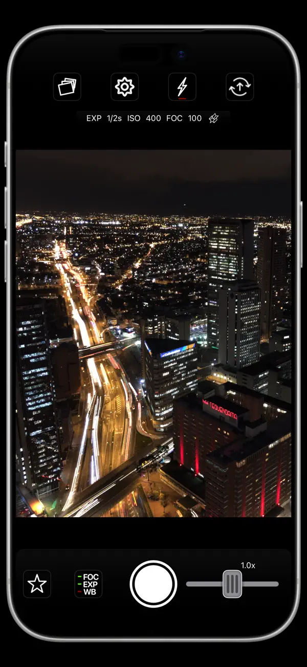 NightCap Kamera iPhone App Screenshot 1 – Foto & Video