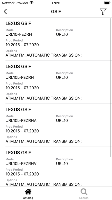 Car parts for Lexus (EPC) Screenshot