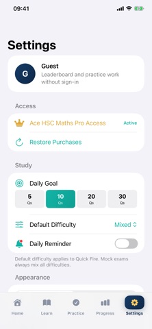 HSC Maths Advanced Band 6 iPhone screenshot