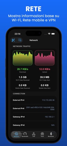 Analizzatore WiFi: IP,Ping,LAN iPhone screenshot 1