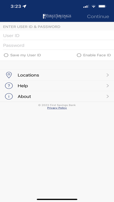 First Savings Bank Personal iPhone screenshot 1 - Finance app