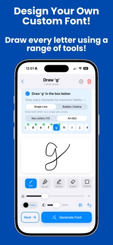 Custom Font Designer iPhone screenshot