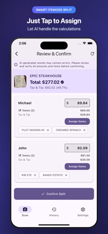 Receipt Scan AI: Bill Splitter screenshot