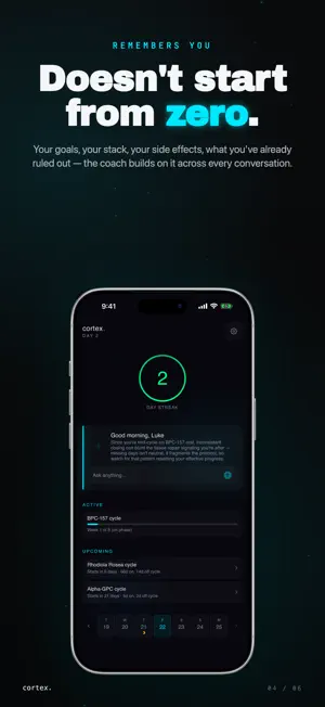Cortex: Nootropic & Peptide AI screenshot 4
