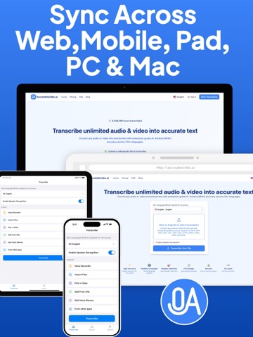 Transcribe AI Voice Note Taker iPad screenshot