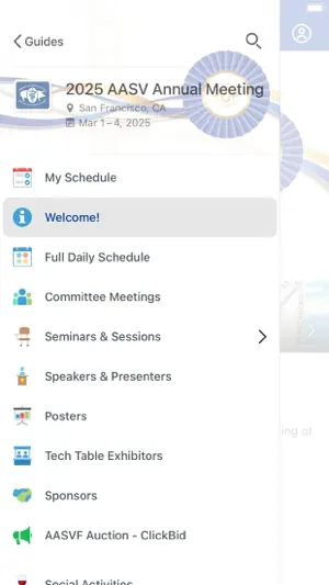 AASV Annual Meeting screenshot 2