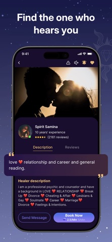 MyHealer Live Psychic Readings App Store preview screenshot 2