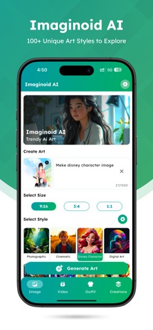 Imaginoid : AI Photo Editor iPhone screenshot