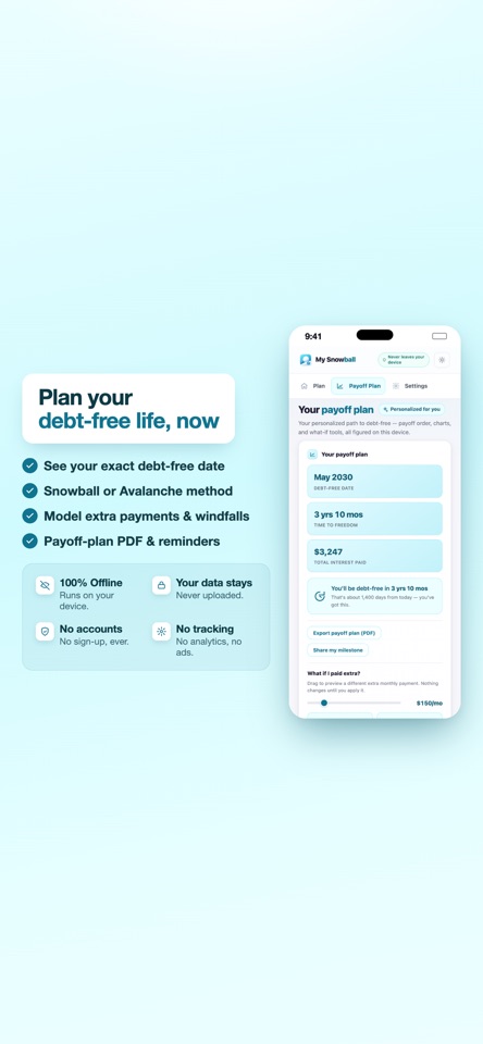 My Snowball: Debt-Free planner screenshot 1