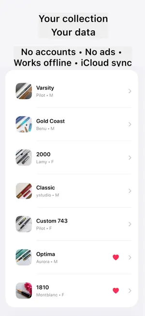 Penfolio Fountain Pen Archive screenshot 3