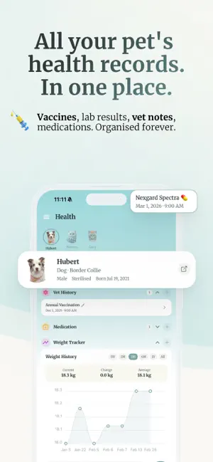 Hubert: Pet Health Tracker screenshot 3