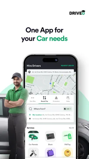 DriveU: Hire Driver for Car screenshot 1