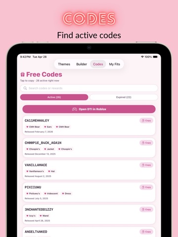 Runway: DTI Outfits & Codes iPad screenshot