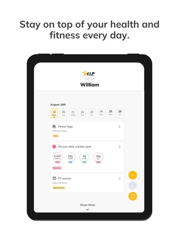 VIP Fitness Center iPad screenshot