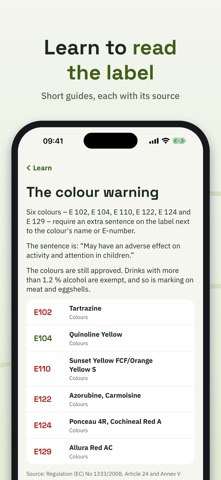 E-numbers – E-koll screenshot 8