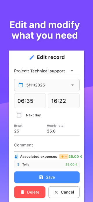 WorkTime: Hours Tracker Log Screenshot 7 of 10