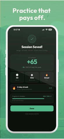 Offcourse: Golf Practice Log screenshot
