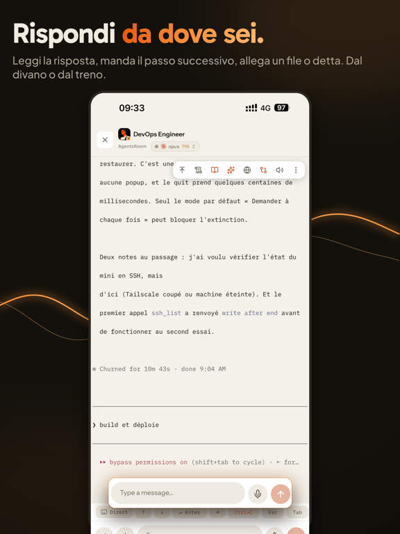 AgentsRoom: Dev Remote Control iPad screenshot 4