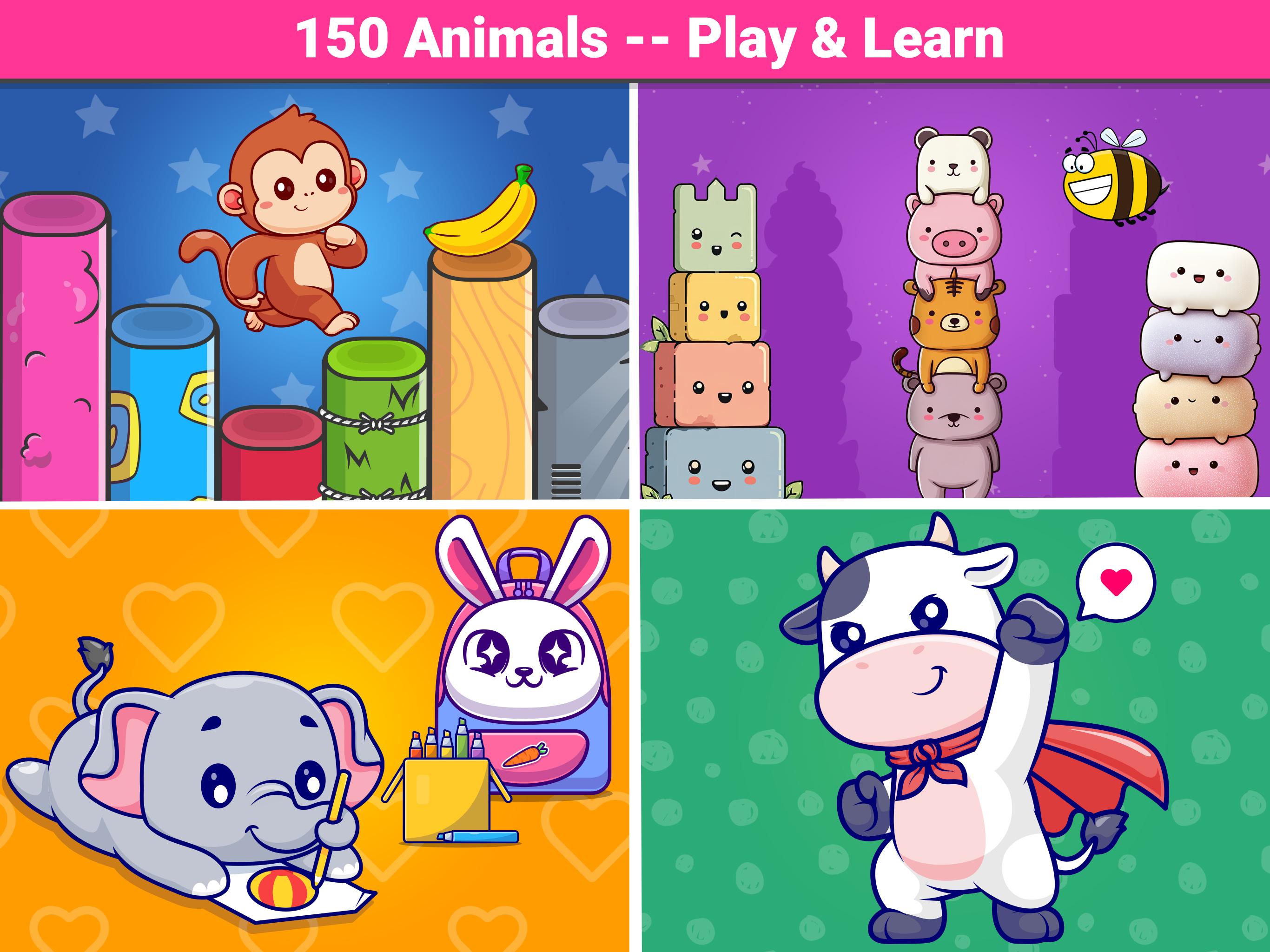 Animal puzzle & games for kids screenshot 12