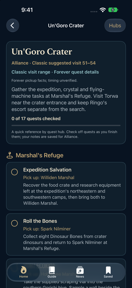 Campfire: WoW Forever Guide 的 App Store 截图 2
