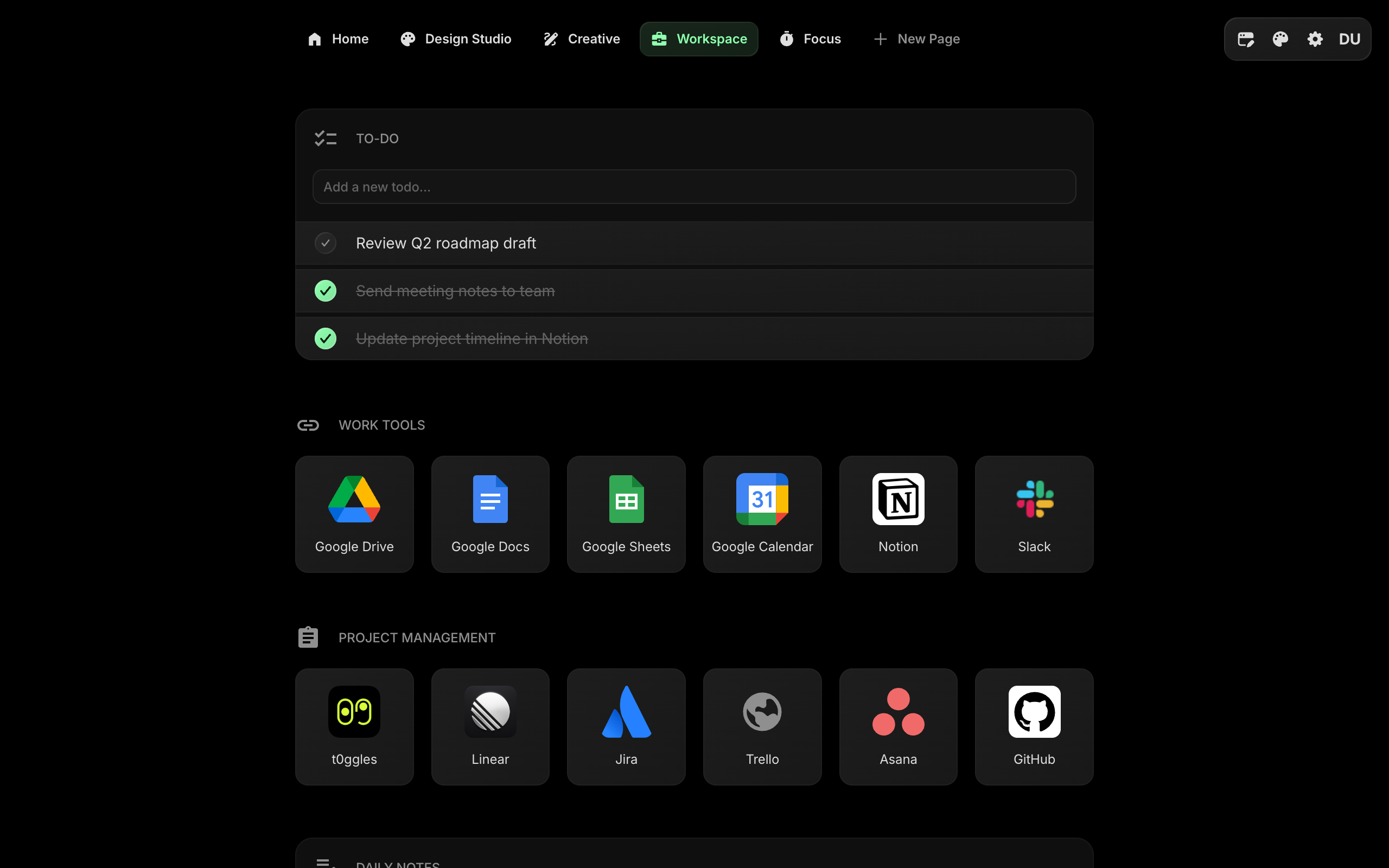 Start Page HQ