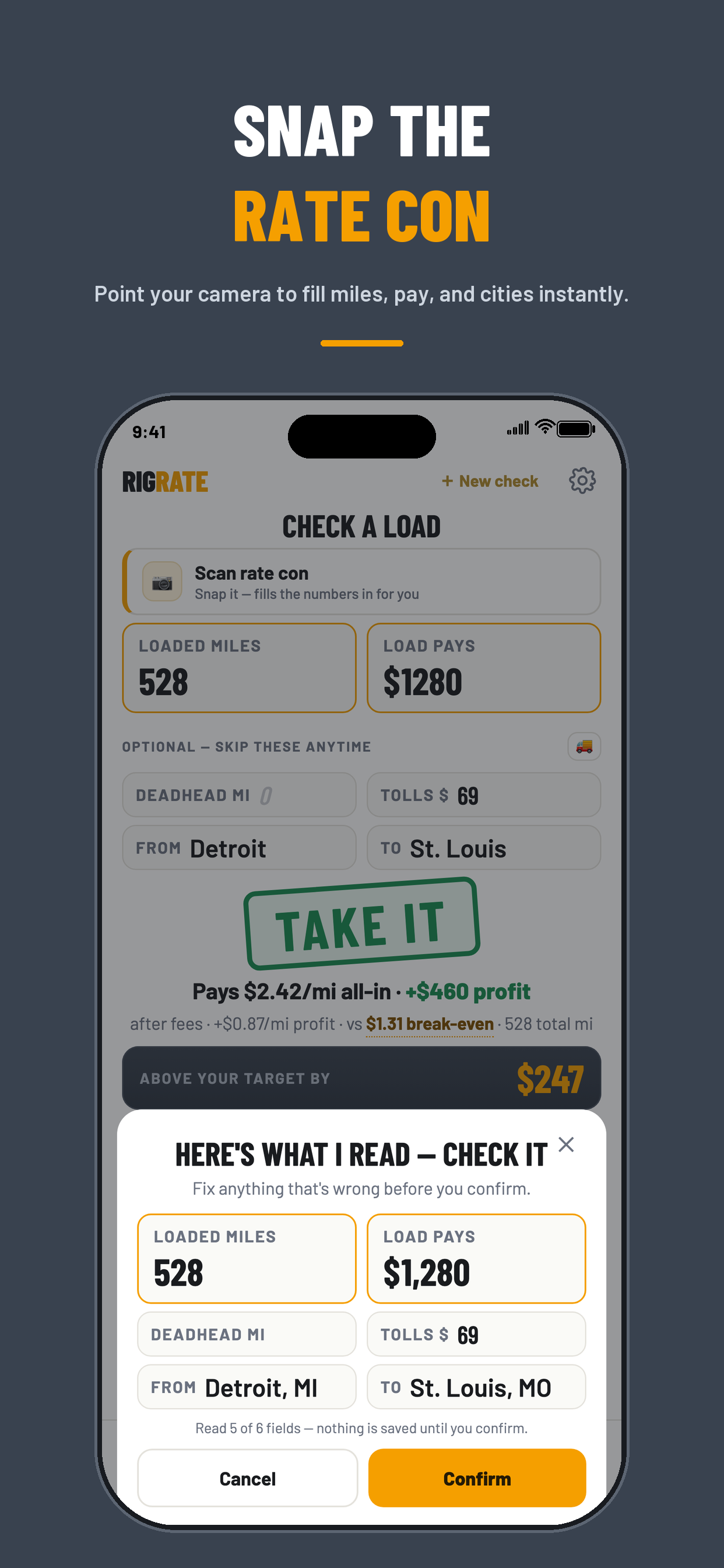 RigRate: Trucking Load Check screenshot 4