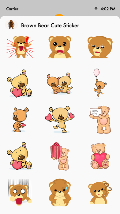 Brown Bear Cute Stickers Screenshot